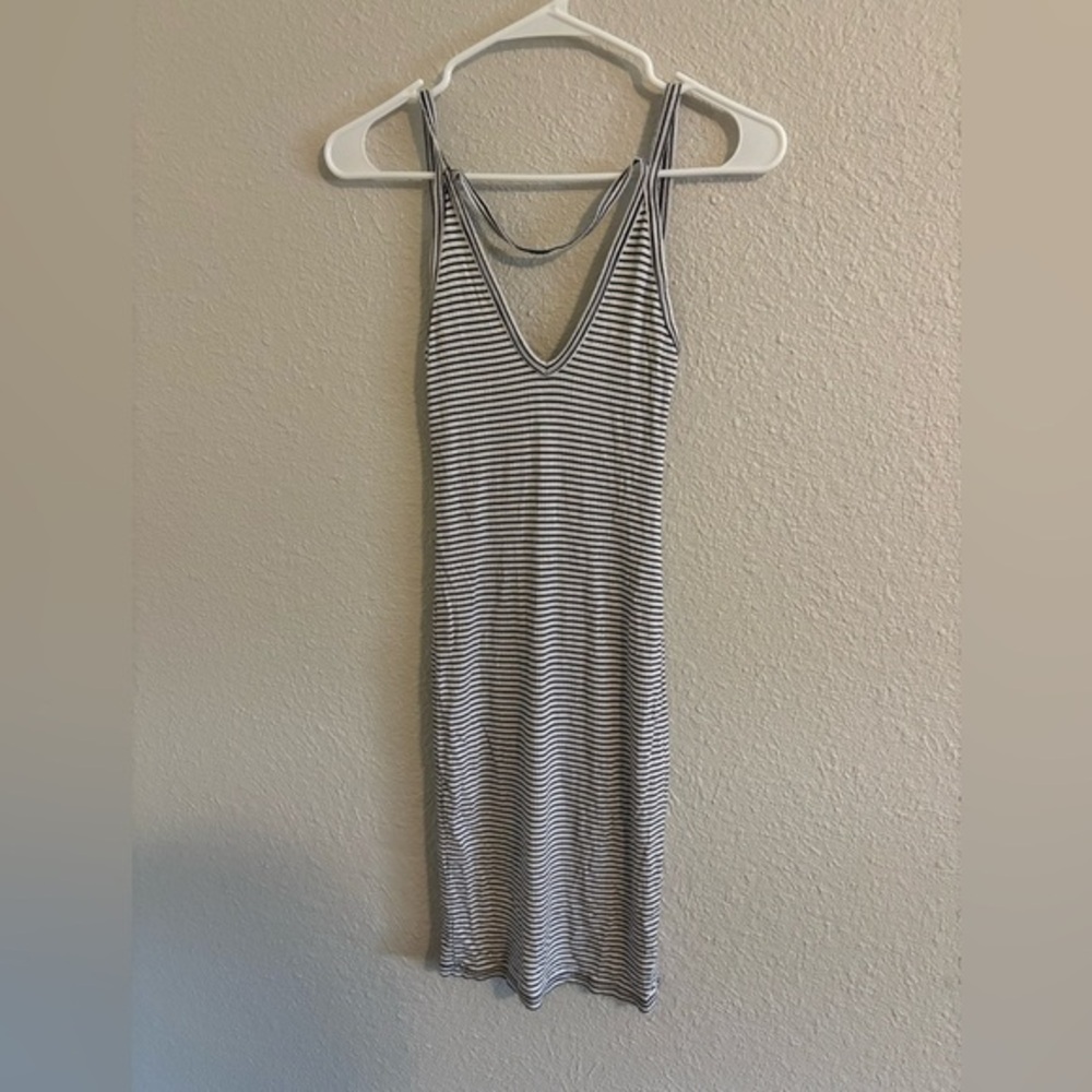 Project Social T Black and White Striped Dress